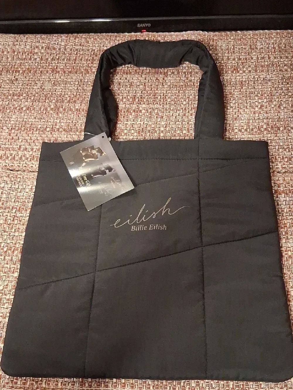 Billie Eilish Black Puffy Totebag New With Tags